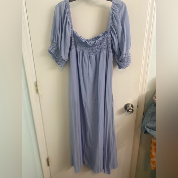 Kirundo Women’s Light Blue Maxi Dress with Smocked Bodice - Picture 4 of 8